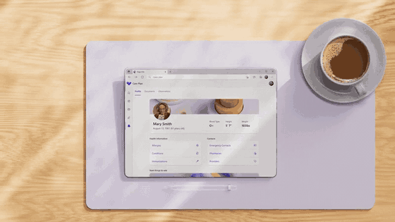 Four Connected Care app screens: Mary's Health dashboard with Health Score of 68 and metrics, Insight view with blood sugar activity recommendations, Things to Ask doctor appointment prep with reports, and Health Polls community feature with Care Bot