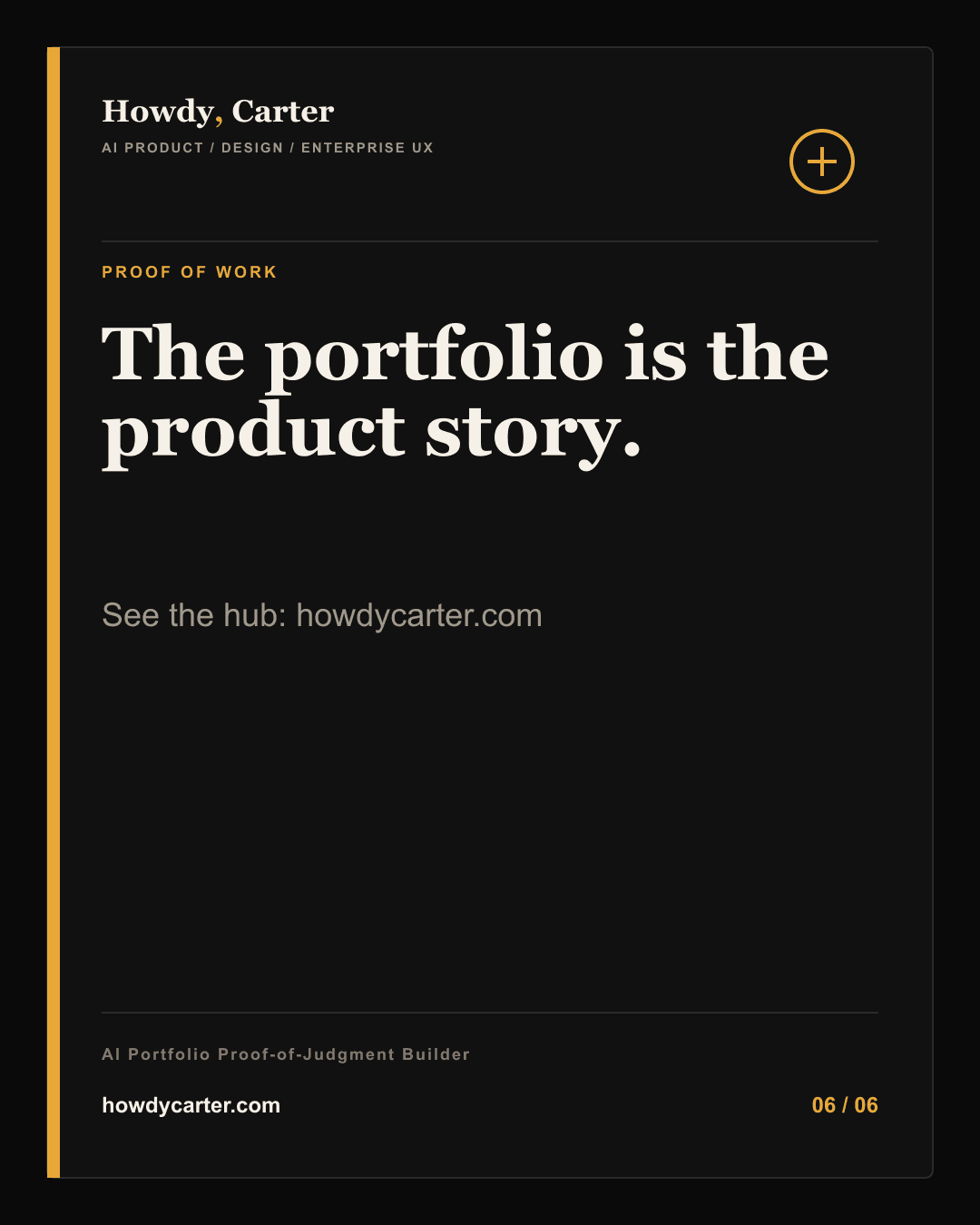 The Best AI Portfolio Is Proof of Judgment carousel slide 6
